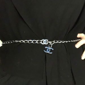 Vintage Chanel silver chain belt